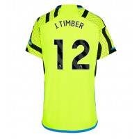 Camiseta Arsenal Jurrien Timber #12 Segunda Equipación Replica 2023-24 para mujer mangas cortas